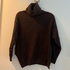 Maroon H&M Oversized Turtleneck Sweater